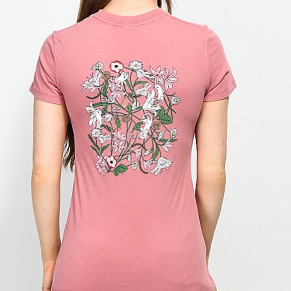 Ripndip Tops - RIPNDIP Nermal Flowers Ash Rose T-Shirt